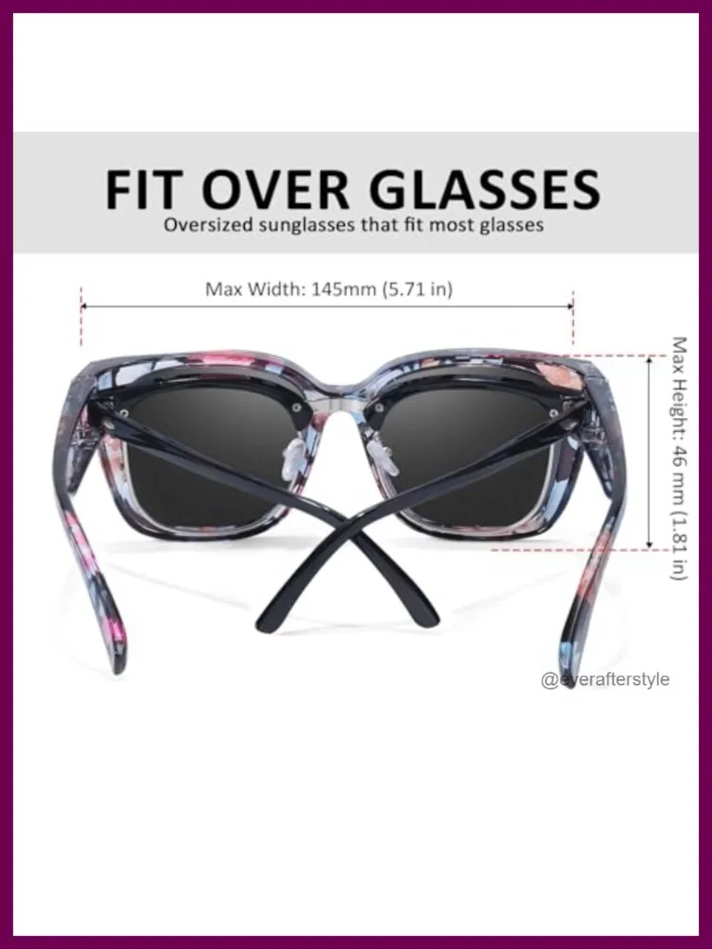Polarized Fit Over Sunglasses for Women UV400 Protection TR90